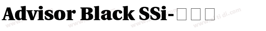Advisor Black SSi字体转换